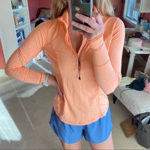 Athleta Orange Quarter Zip